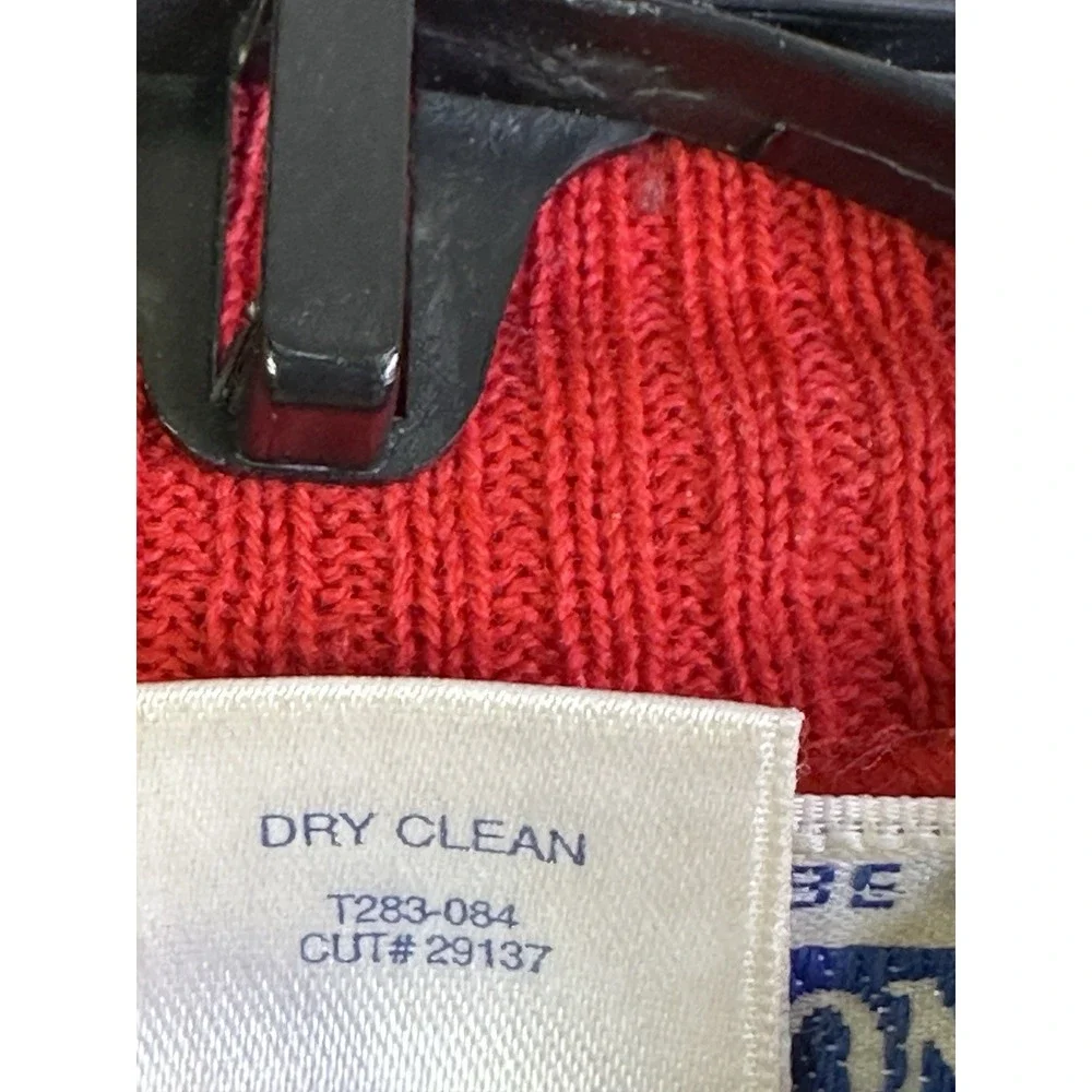 Vintage Pendleton Sweater Womens Size Medium Red Crewneck Pullover Wool USA 90s - Picture 12 of 12